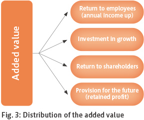 Fig. 3: Distribution of the added value