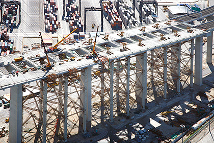 A project during construction