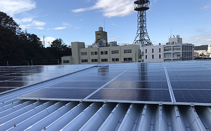 Ishinomaki Shield Field office, Solar power generation system