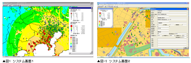 図1 システム画面1、図-2 システム画面2