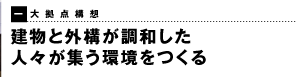 一大拠点構想　建物と外構が調和した人々が集う環境をつくる