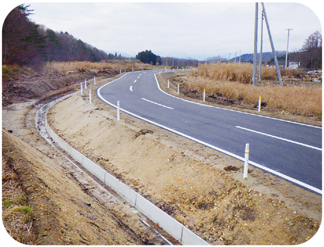 県道迂回路工事