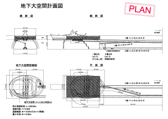 図15：地下大空間計画図（最終PLAN）　（C）2012 宇宙戦艦ヤマト2199 製作委員会／前田建設工業株式会社