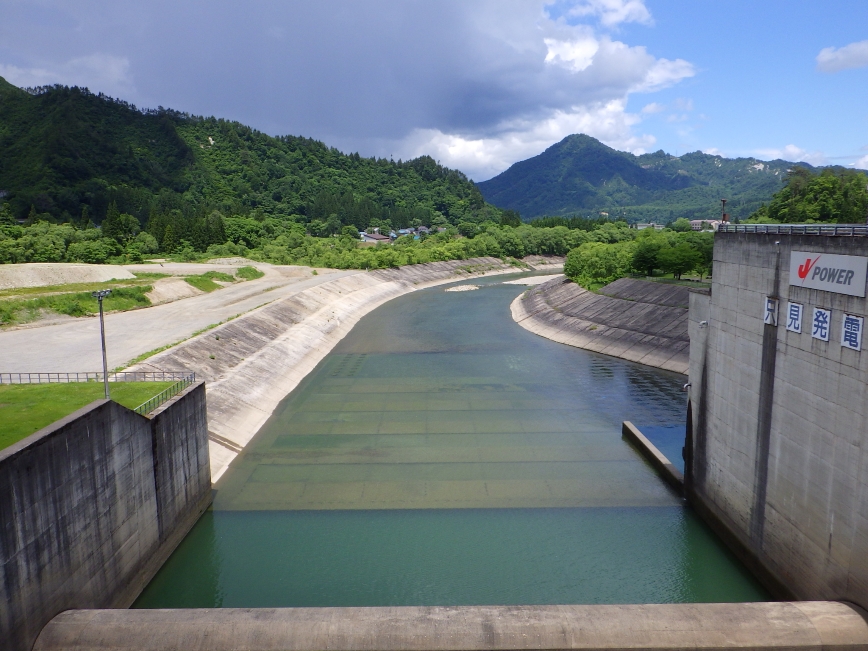 只見発電所　ダム下流護床工復旧工事